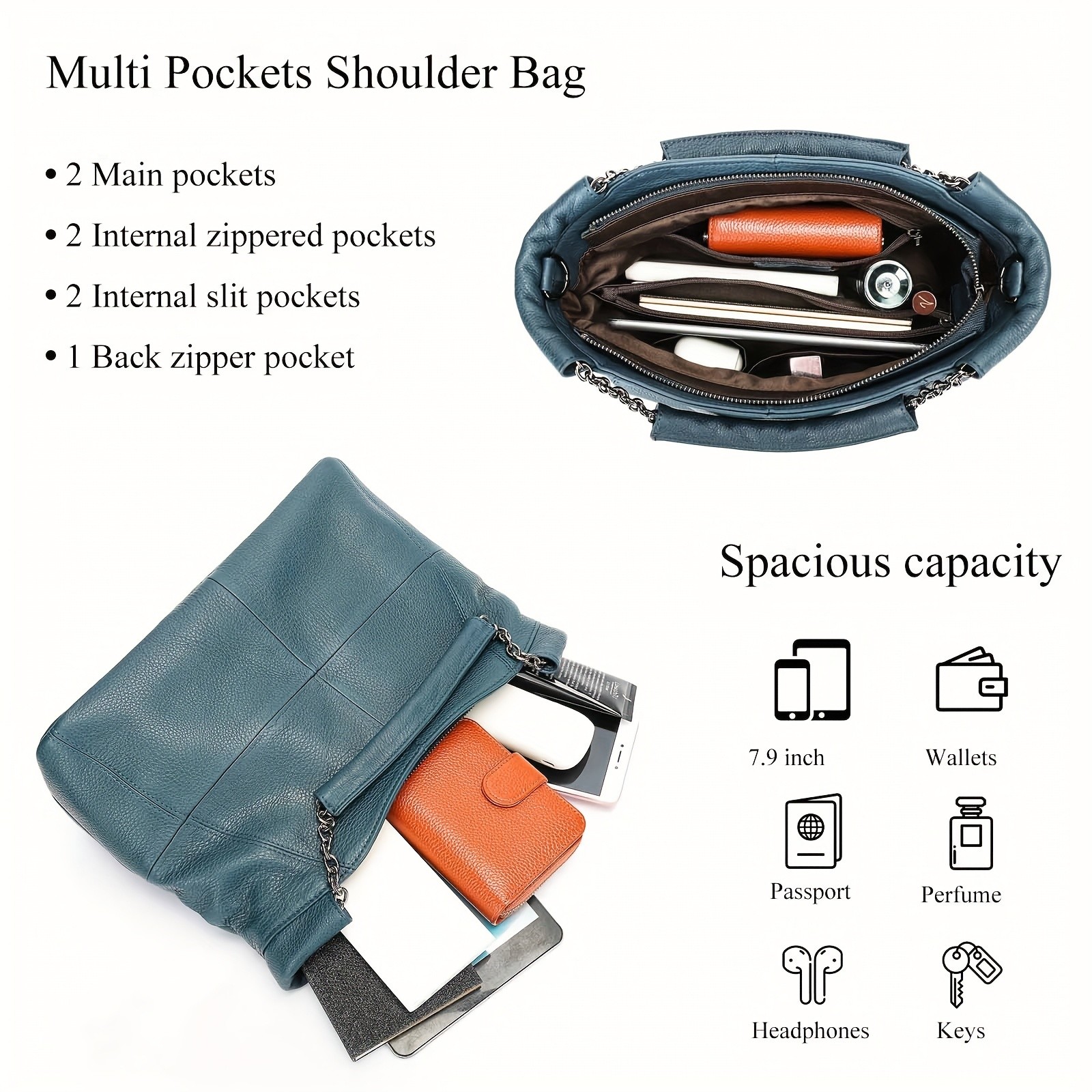 NIUCUNZH Genuine Leather Handbag Versatile, Stylish, and Ideal for Work, Travel, and Everyday Use
