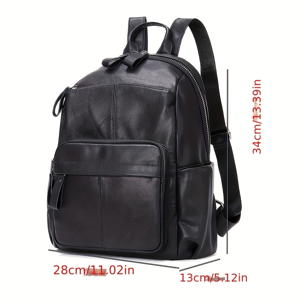 NIUCUNZH Genuine Leather Unisex Backpack Durable, Spacious, and Perfect for Travel, Commute, and Daily Use