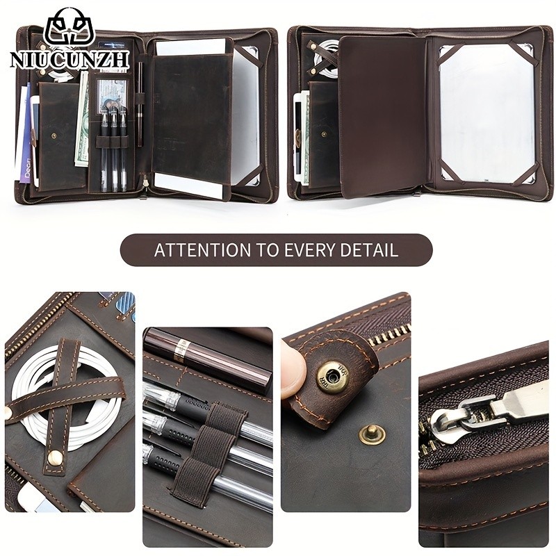 NIUCUNZH Men's Cowhide Clutch Bag Elegant, Durable, and Perfect for Business and Storage