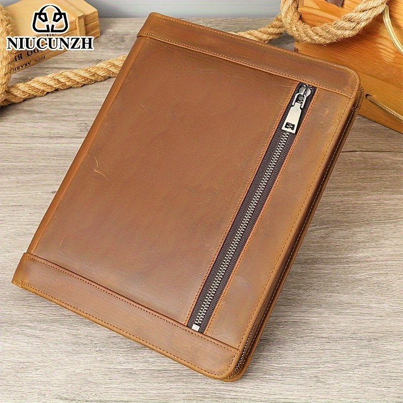 NIUCUNZH Men's Cowhide Clutch Bag Elegant, Durable, and Perfect for Business and Storage