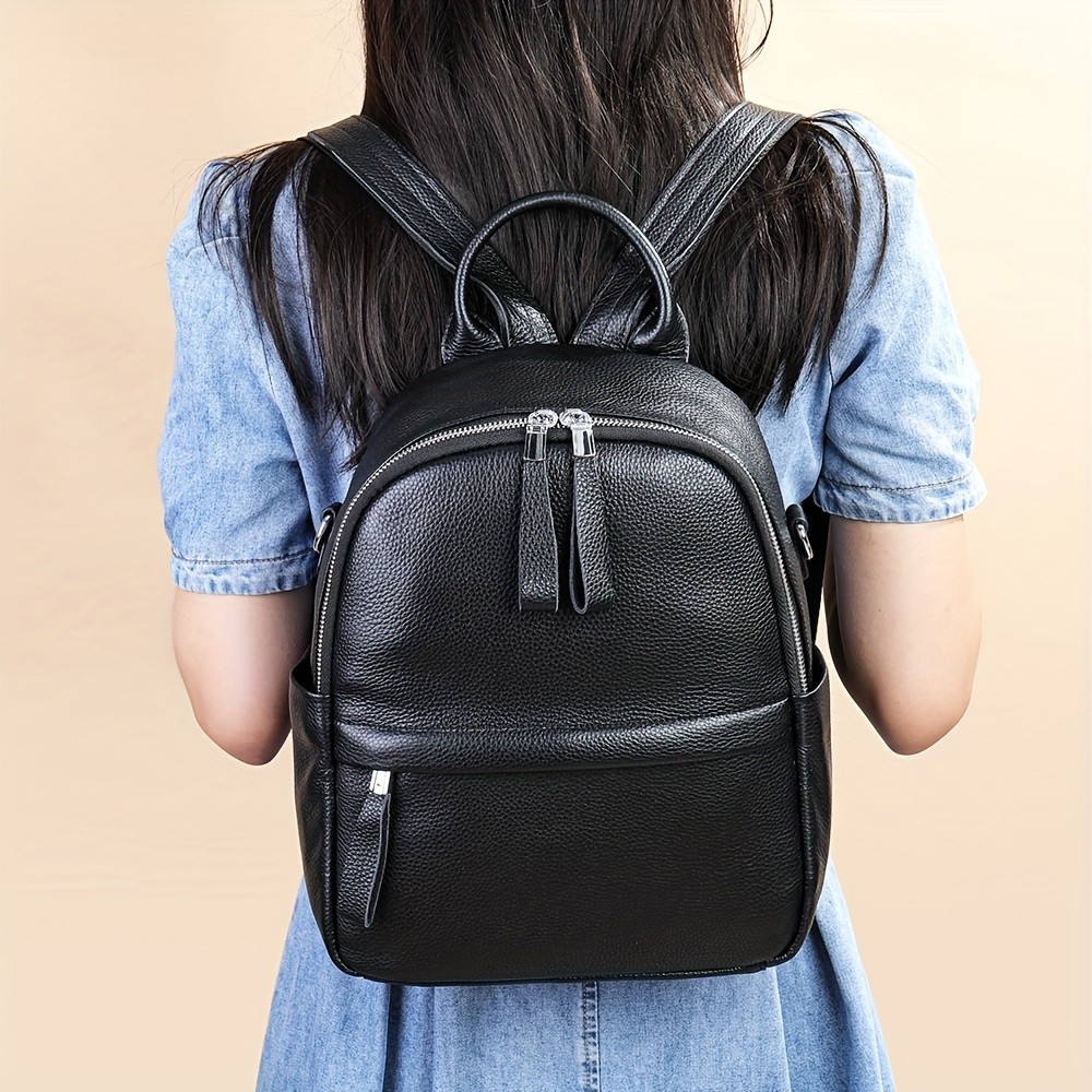 NIUCUNZH Womens Genuine Leather Backpack Stylish, Spacious, and Perfect for Travel, School, and Commuting