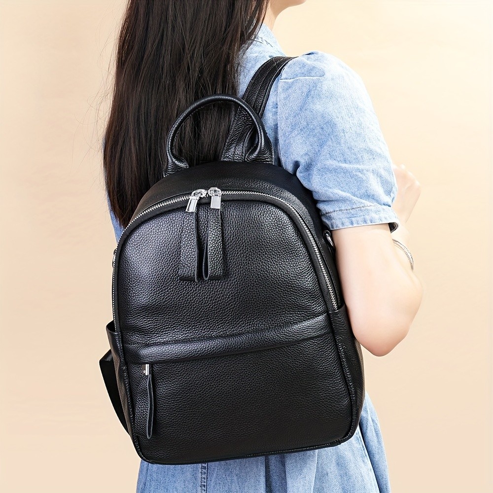 NIUCUNZH Womens Genuine Leather Backpack Stylish, Spacious, and Perfect for Travel, School, and Commuting