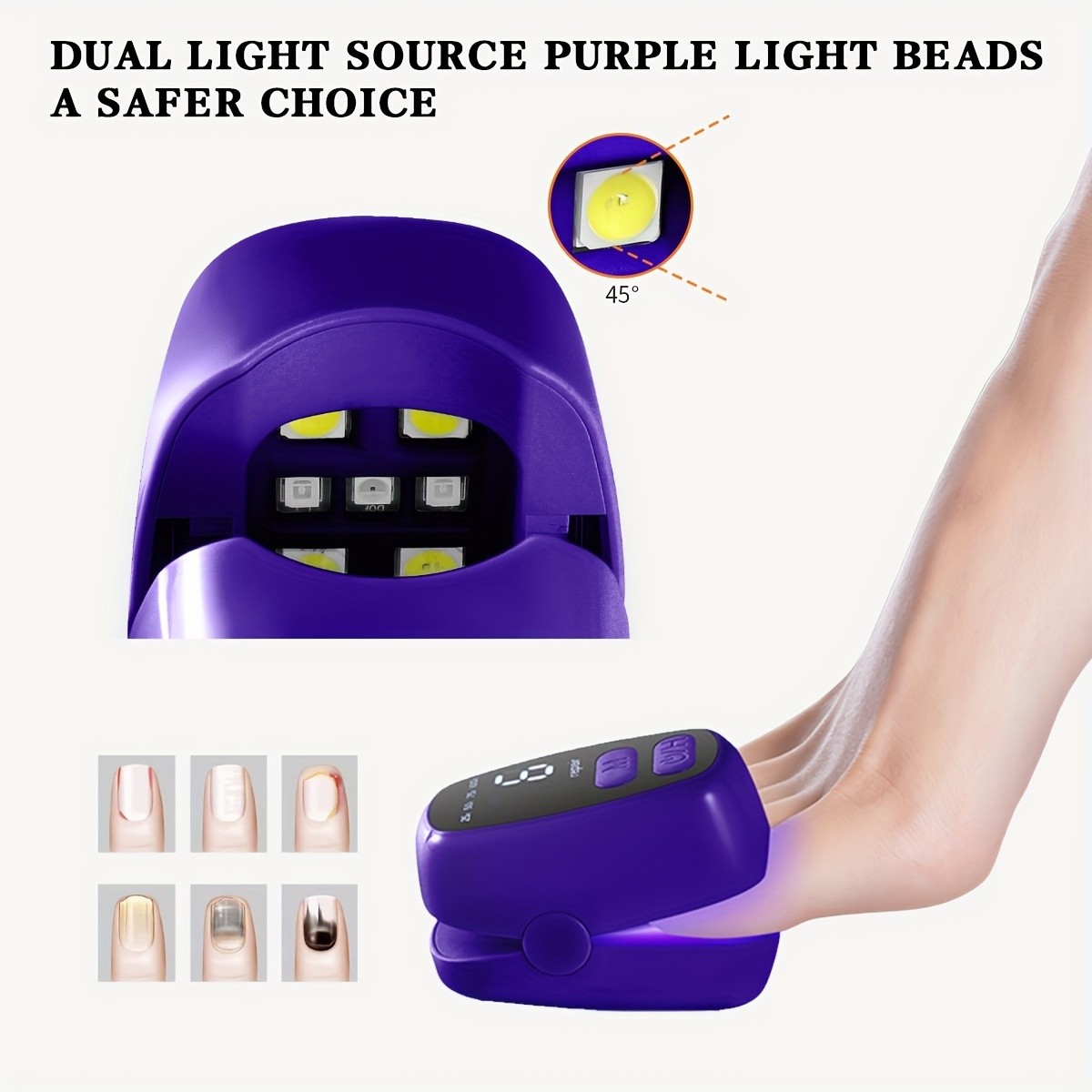 ISMUPN USB Rechargeable Nail Care Device with Digital Display & 2-in-1 Nail Care Tool
