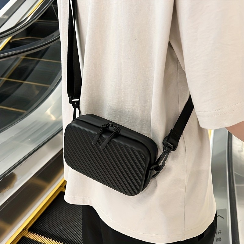 Perfect Lily Mens Solid Color Square Box Shoulder Bag