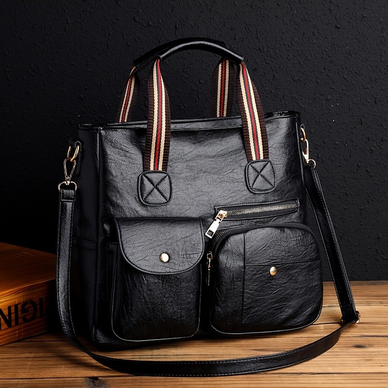 Baigou Crafted Fashion Solid Color PU Crossbody Bag