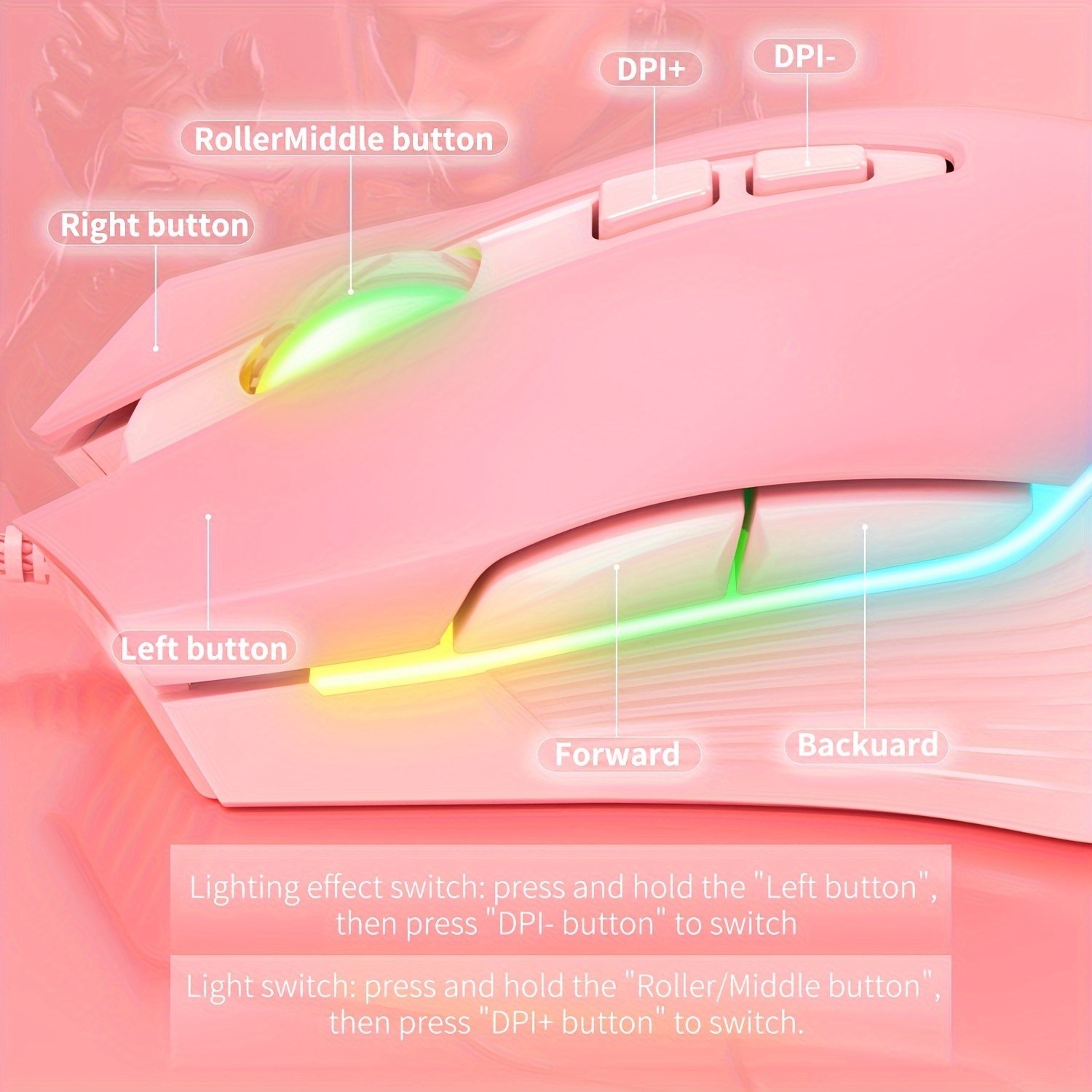 ONIKUMA Silent Mechanical Gaming Mouse Lightweight, Comfortable, and Customizable for Every Gamer