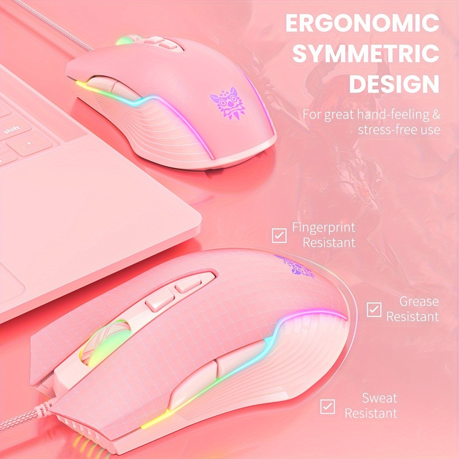 ONIKUMA Silent Mechanical Gaming Mouse Lightweight, Comfortable, and Customizable for Every Gamer