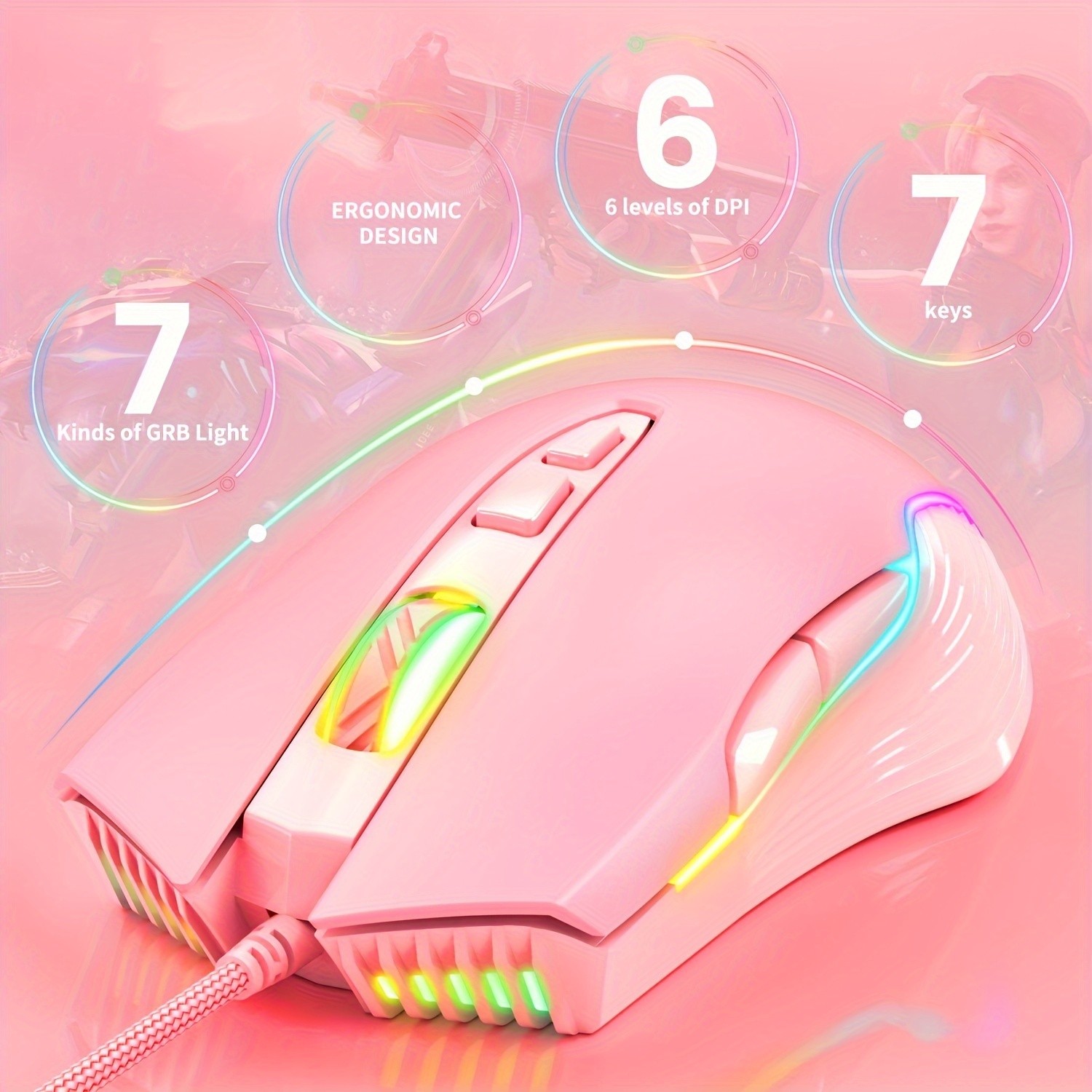 ONIKUMA Silent Mechanical Gaming Mouse Lightweight, Comfortable, and Customizable for Every Gamer