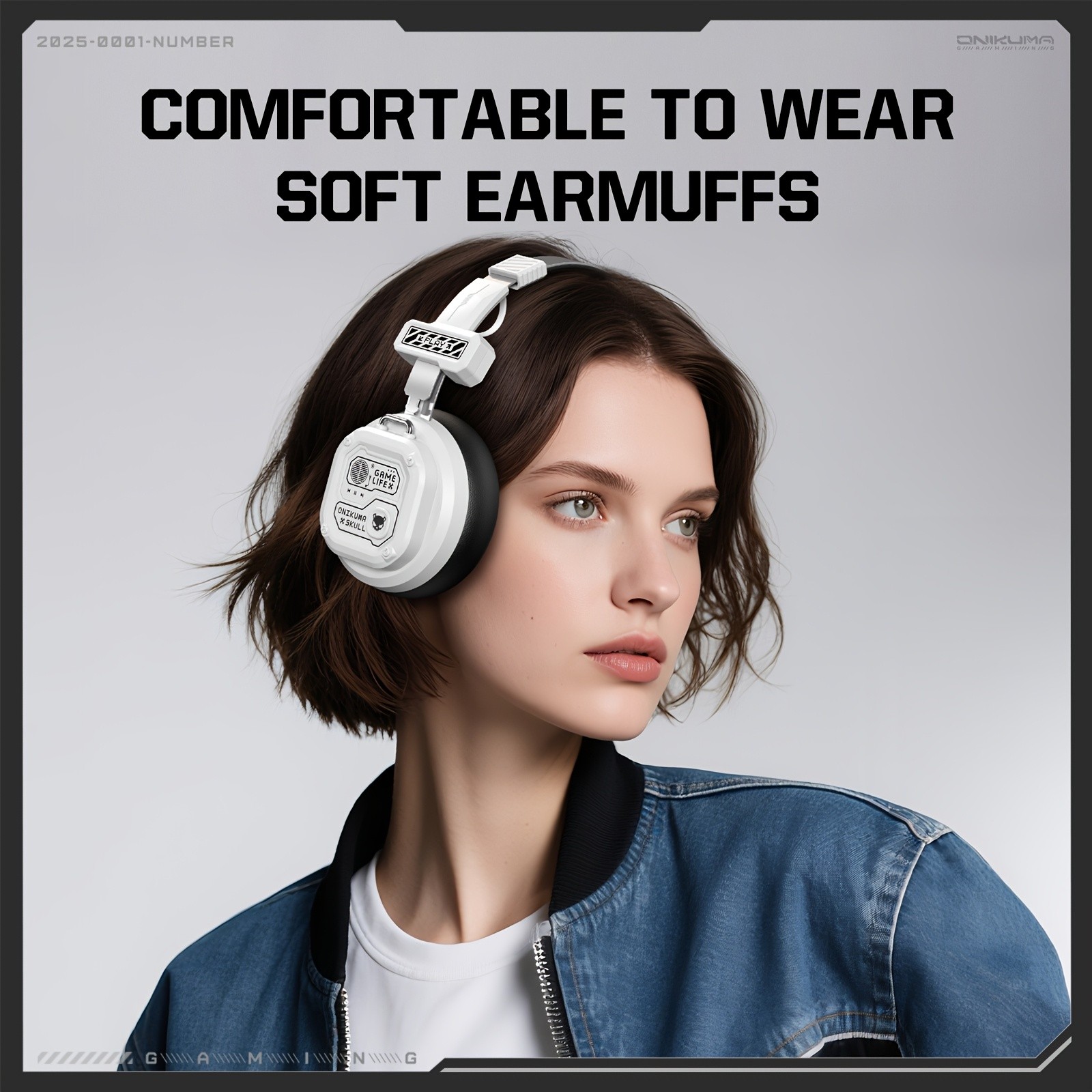 ONIKUMA Wireless Retro Headphones 50+ Hours Playback, Stylish 80's/90's Design with Noise-Canceling Feature