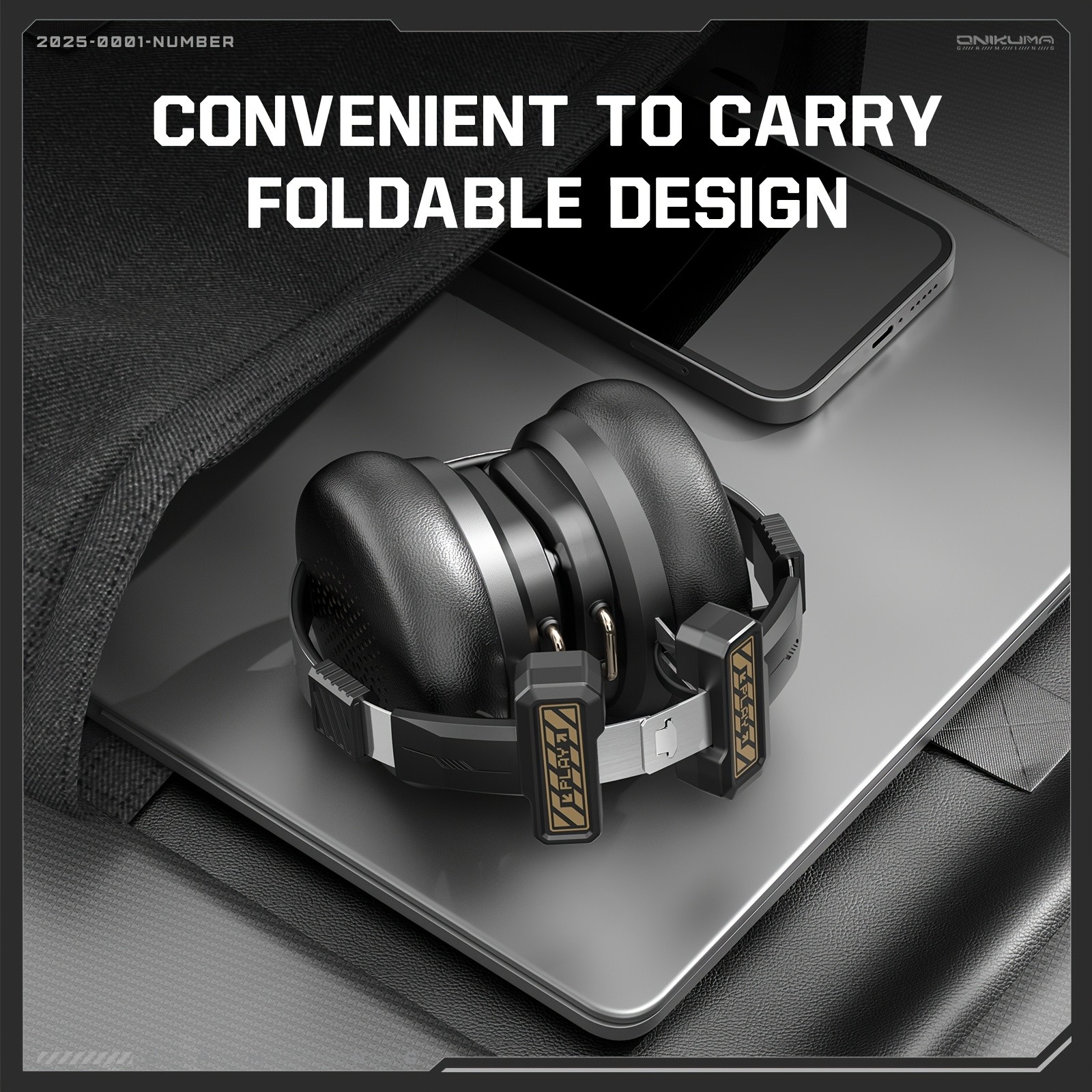 ONIKUMA Wireless Retro Headphones 50+ Hours Playback, Stylish 80's/90's Design with Noise-Canceling Feature