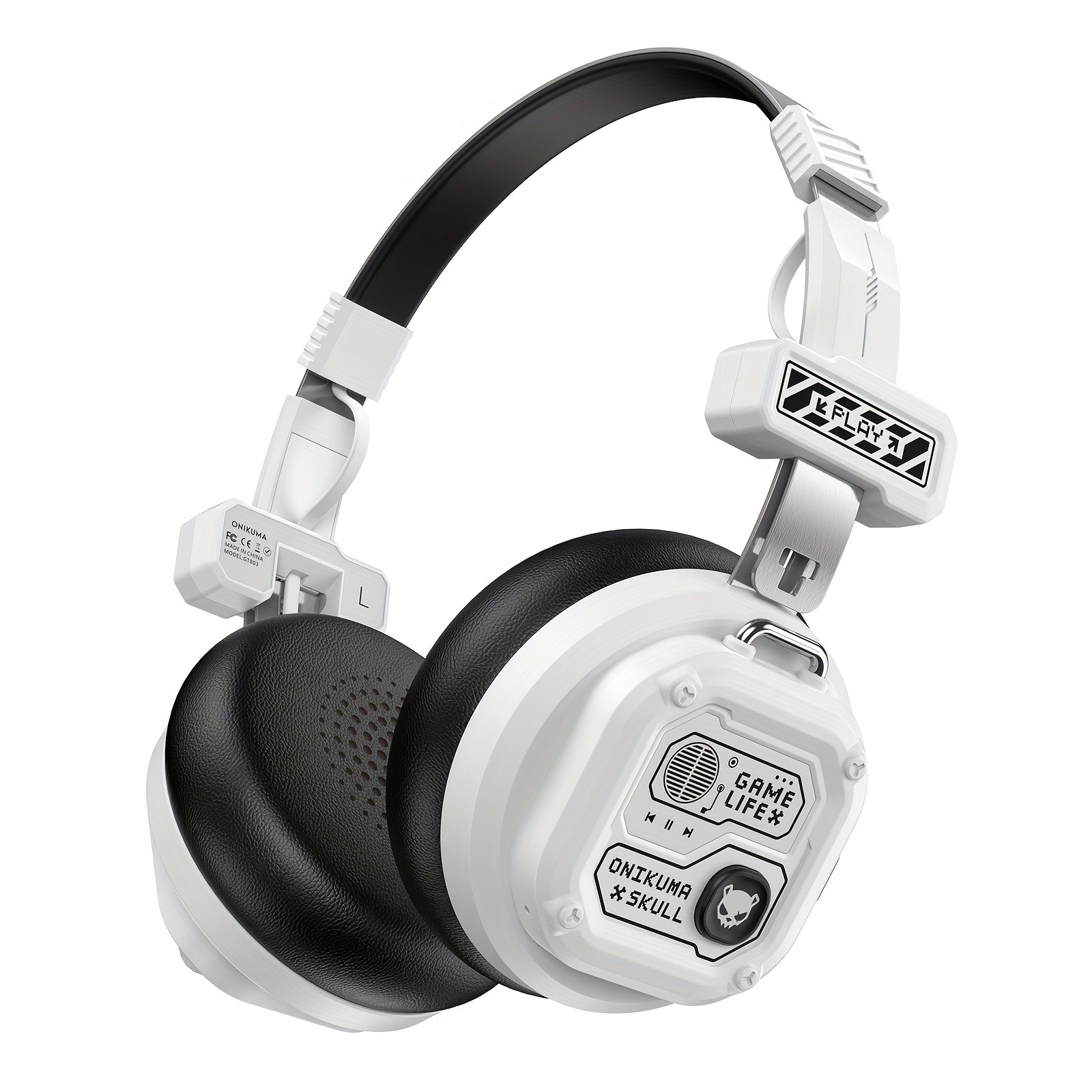 ONIKUMA Wireless Retro Headphones 50+ Hours Playback, Stylish 80's/90's Design with Noise-Canceling Feature
