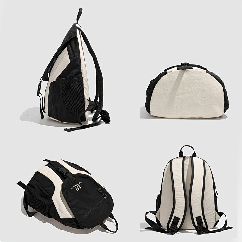 OGEHUAFEE Womens Lightweight Foldable Backpack Casual Color Block Design, Adjustable Straps, Ideal for Travel & Shopping