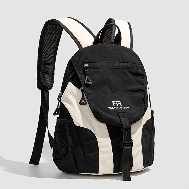 OGEHUAFEE Womens Lightweight Foldable Backpack Casual Color Block Design, Adjustable Straps, Ideal for Travel & Shopping