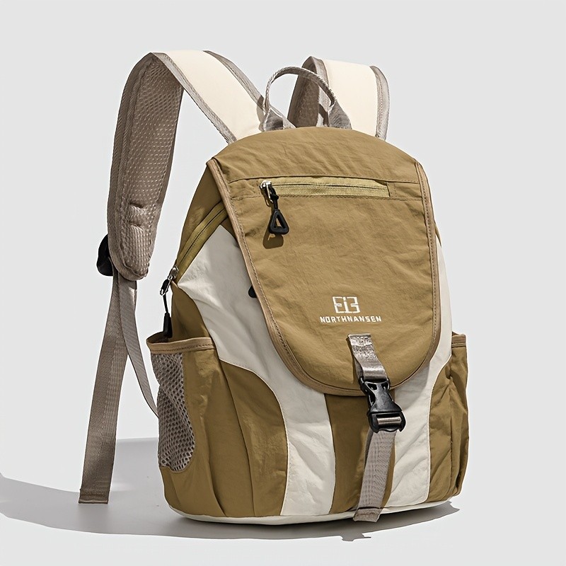 OGEHUAFEE Womens Lightweight Foldable Backpack Casual Color Block Design, Adjustable Straps, Ideal for Travel & Shopping