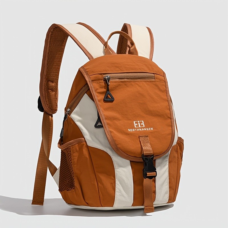 OGEHUAFEE Womens Lightweight Foldable Backpack Casual Color Block Design, Adjustable Straps, Ideal for Travel & Shopping
