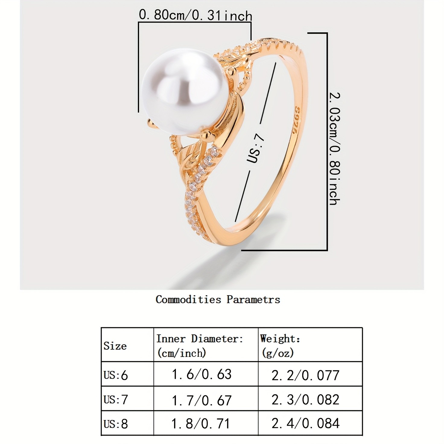 SIMILANKA Elegant Womens Cross Ring with Faux & Natural Stone Accents