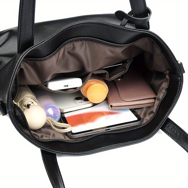 OGEHUAFEE High Quality Three-Piece Womens Handbag Set Large Capacity PU Handbag, Ideal for Shopping, Parties, and Travel