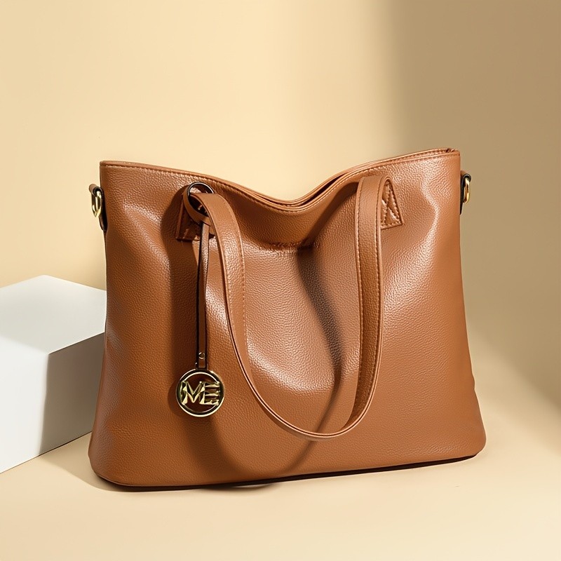 OGEHUAFEE High Quality Three-Piece Womens Handbag Set Large Capacity PU Handbag, Ideal for Shopping, Parties, and Travel