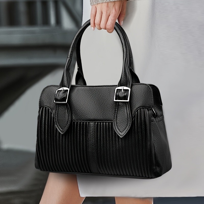OGEHUAFEE Womens Large Capacity PU Handbag Stylish Business Briefcase with Detachable Shoulder Strap
