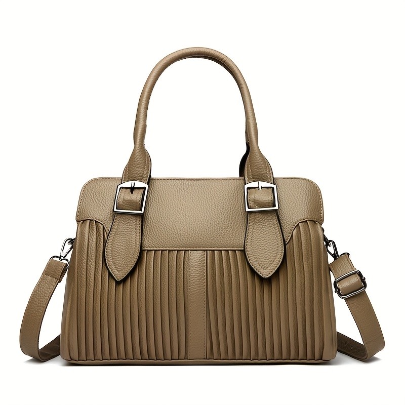 OGEHUAFEE Womens Large Capacity PU Handbag Stylish Business Briefcase with Detachable Shoulder Strap