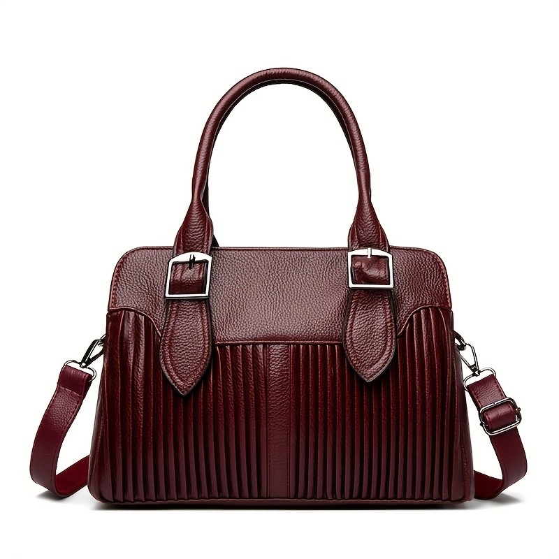 OGEHUAFEE Womens Large Capacity PU Handbag Stylish Business Briefcase with Detachable Shoulder Strap