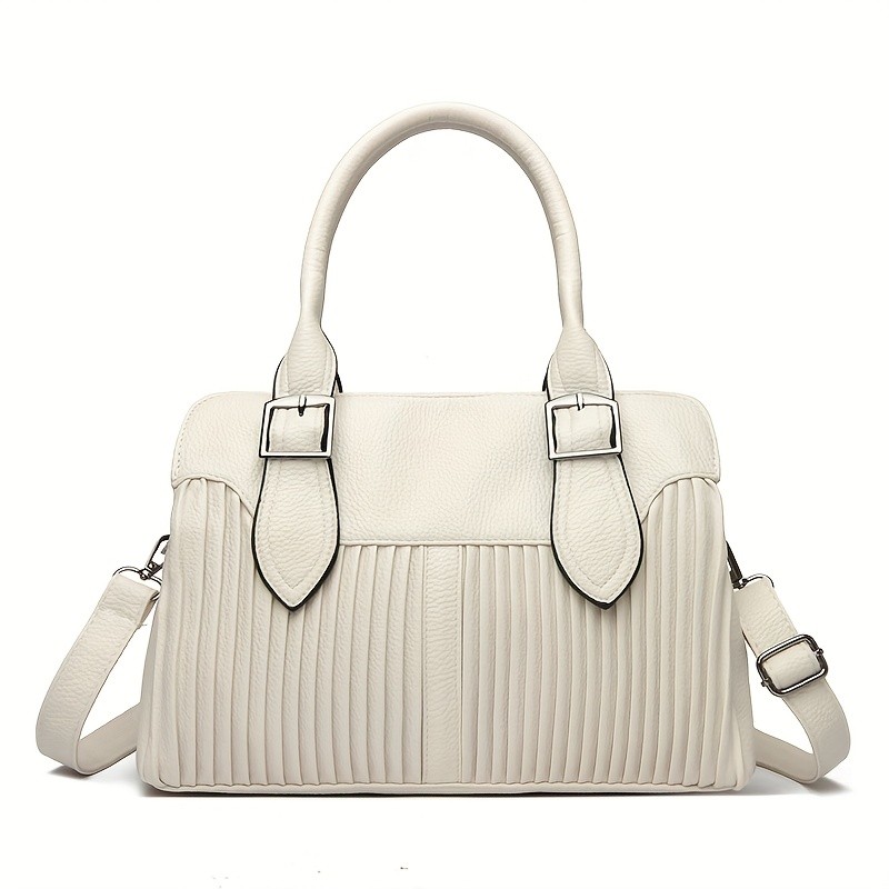 OGEHUAFEE Womens Large Capacity PU Handbag  Stylish Business Briefcase with Detachable Shoulder Strap