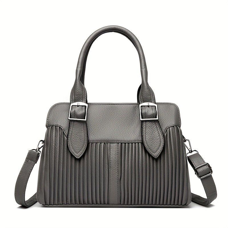 OGEHUAFEE Womens Large Capacity PU Handbag Stylish Business Briefcase with Detachable Shoulder Strap