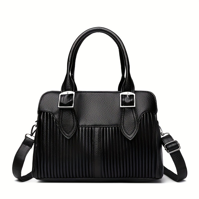 OGEHUAFEE Womens Large Capacity PU Handbag Stylish Business Briefcase with Detachable Shoulder Strap