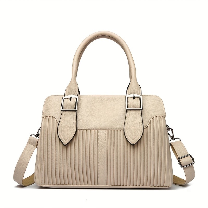 OGEHUAFEE Womens Large Capacity PU Handbag Stylish Business Briefcase with Detachable Shoulder Strap
