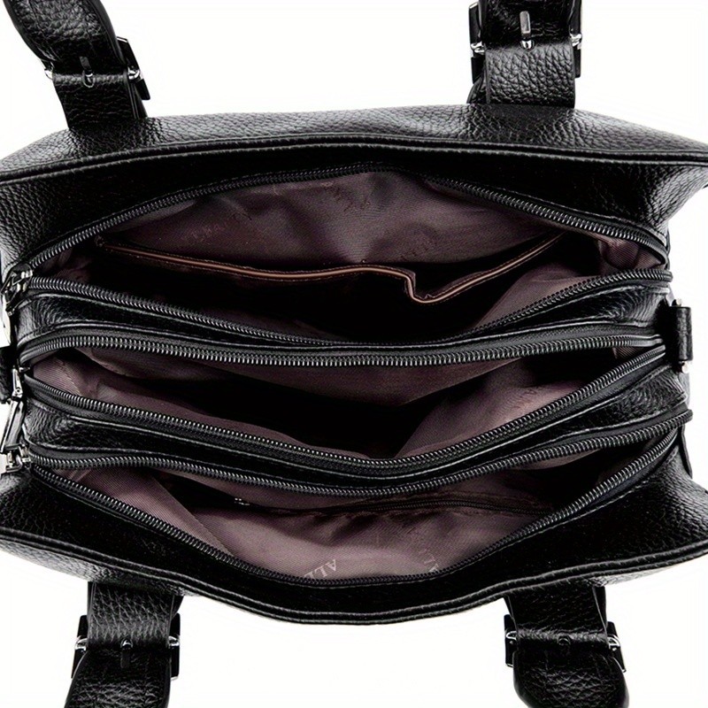 OGEHUAFEE Womens Large Capacity PU Handbag Stylish Business Briefcase with Detachable Shoulder Strap