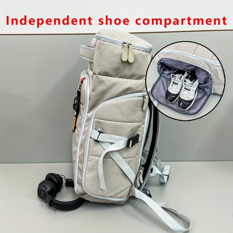 OGEHUAFEE Large Capacity Heavy-Duty Hiking Backpack Independent Shoe Compartment, Dry/Wet Separation, Multi-Zipper Pockets