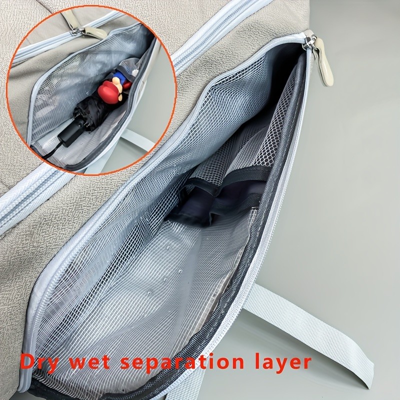 OGEHUAFEE Large Capacity Heavy-Duty Hiking Backpack Independent Shoe Compartment, Dry/Wet Separation, Multi-Zipper Pockets