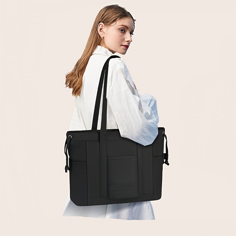 KTMOUW Women's Canvas Tote Bag Zippered Compartment, Collegiate Style, Perfect for Commuting, Campus Use, Thanksgiving & Christmas Gifts