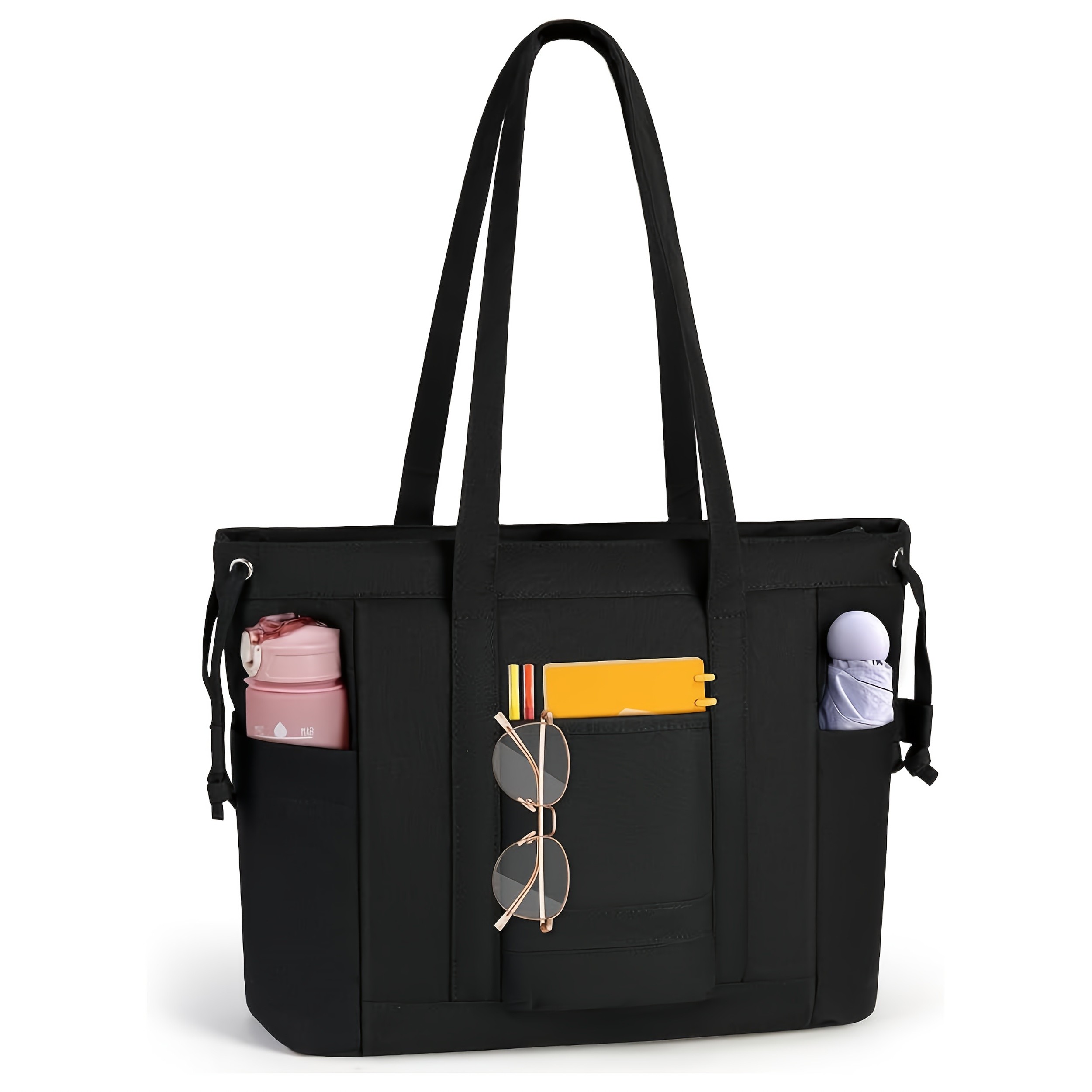 KTMOUW Women's Canvas Tote Bag Zippered Compartment, Collegiate Style, Perfect for Commuting, Campus Use, Thanksgiving & Christmas Gifts