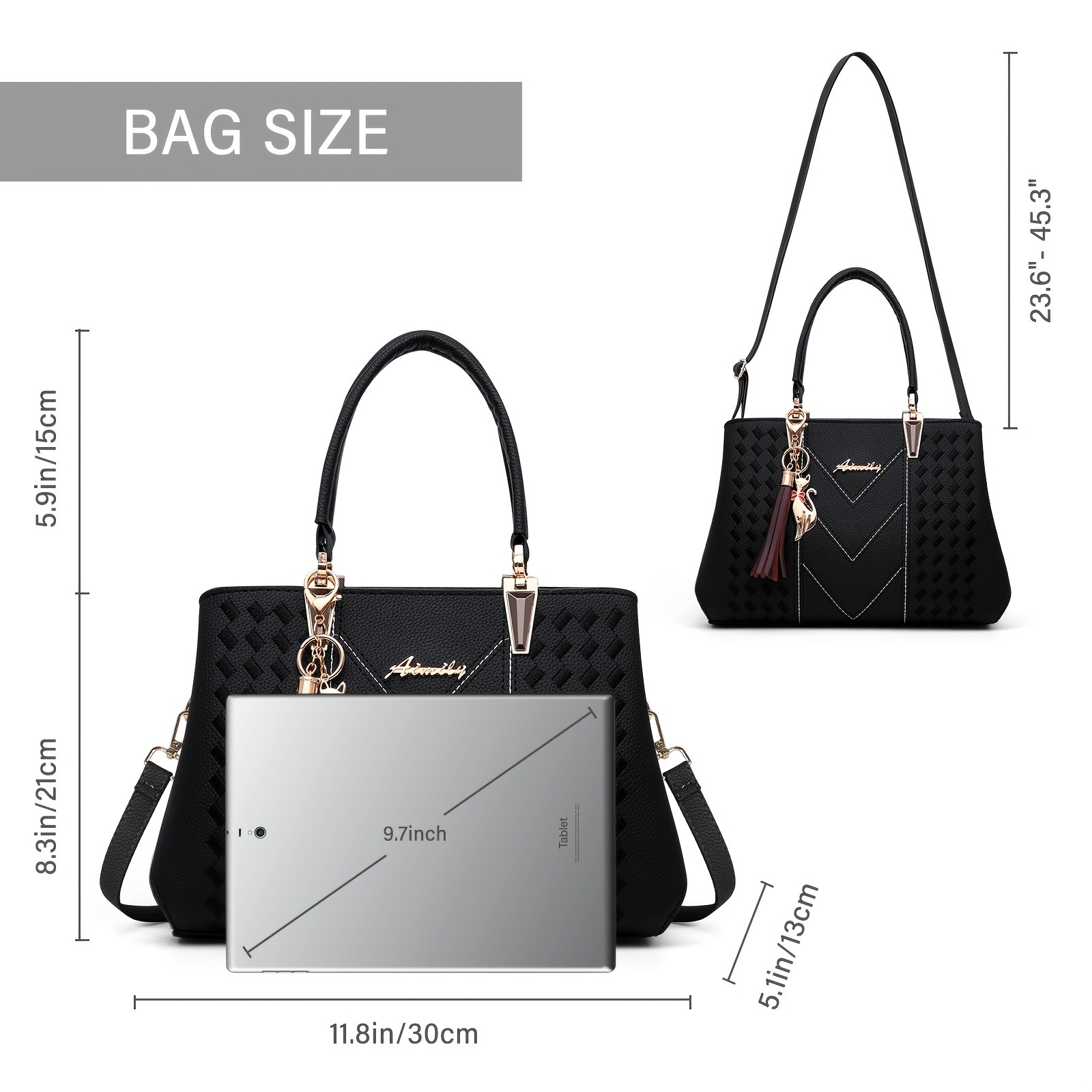 KTMOUW Womens Tote Bag  Multiple Inner Pockets, Small Handbag, Waterproof Shoulder Bag, Stylish and Functional