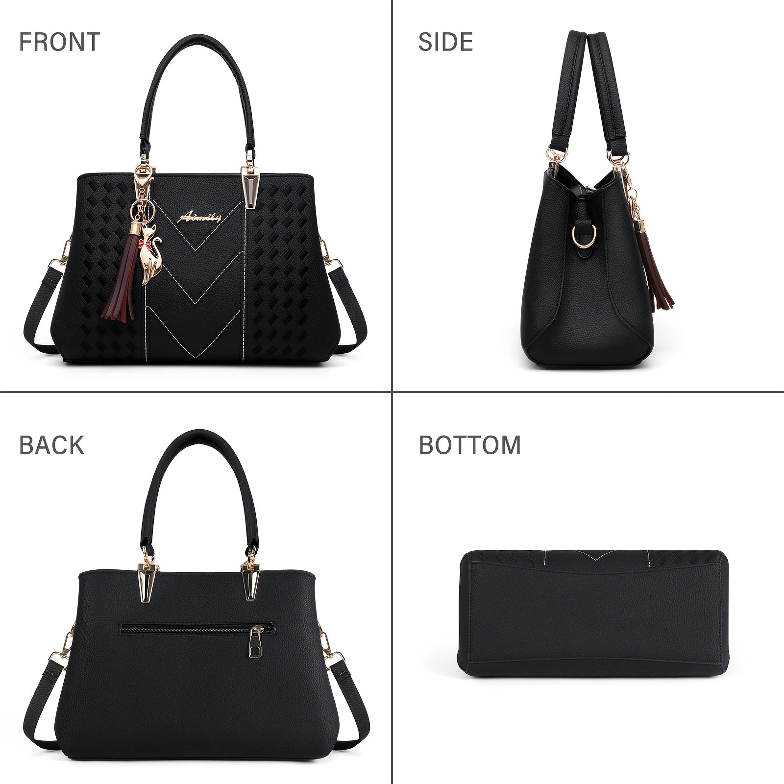 KTMOUW Womens Tote Bag Multiple Inner Pockets, Small Handbag, Waterproof Shoulder Bag, Stylish and Functional
