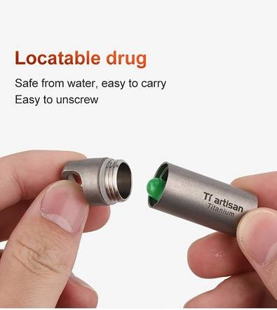 Tiartisan Pure Titanium Multi-Purpose Metal Storage Box Sealed Waterproof Box for Medication, Jewelry, Vitamins, and Outdoor Use