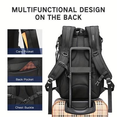 OZUKO Men's Business Backpack Professional Laptop Bag with Shock-Absorbing Padding for Work, Travel, and Daily Commute