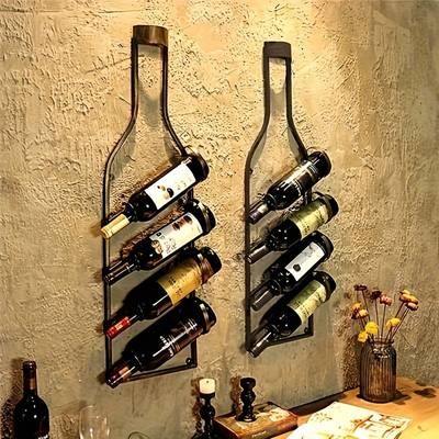 ITECHJOY Vintage Bronze Wall-Mounted Wine Rack  A Rustic Touch for Your Home Bar