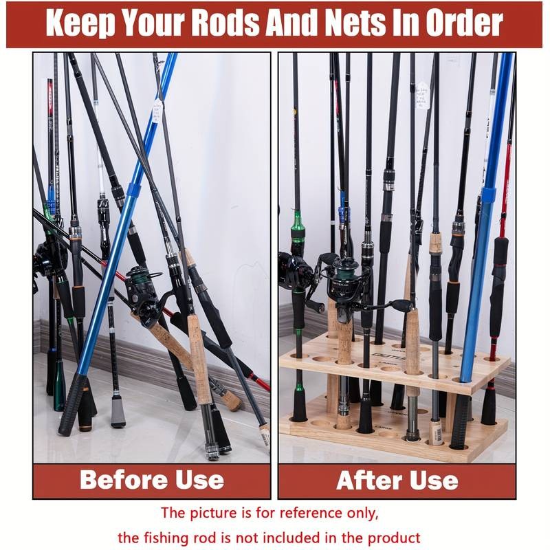 Goture 16 Slots Square Fishing Rod Holder Keep Your Rods Organized and Accessible
