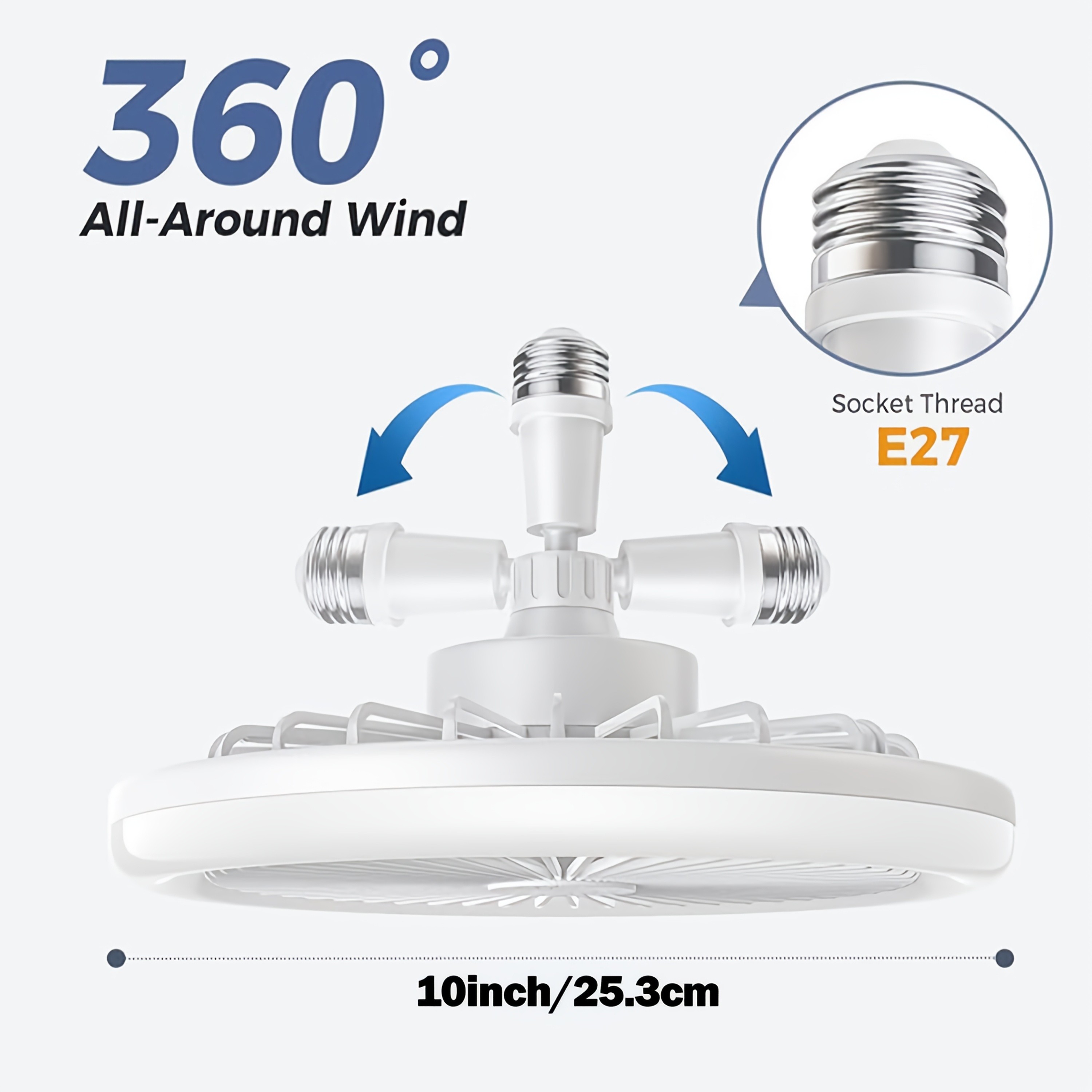 XBATE Ceiling Fan with Light and Remote