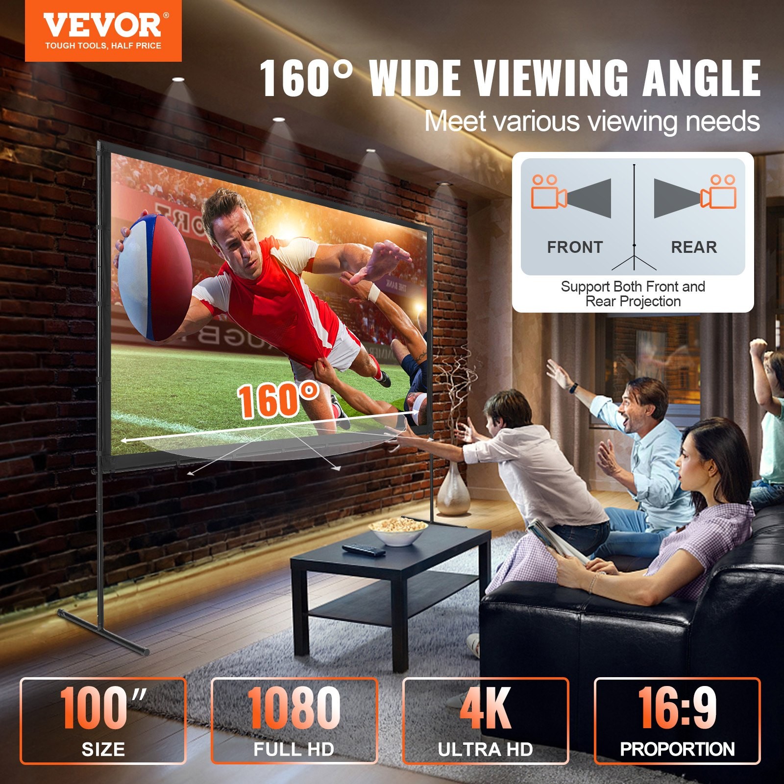 100 Inch HD Projector Screen