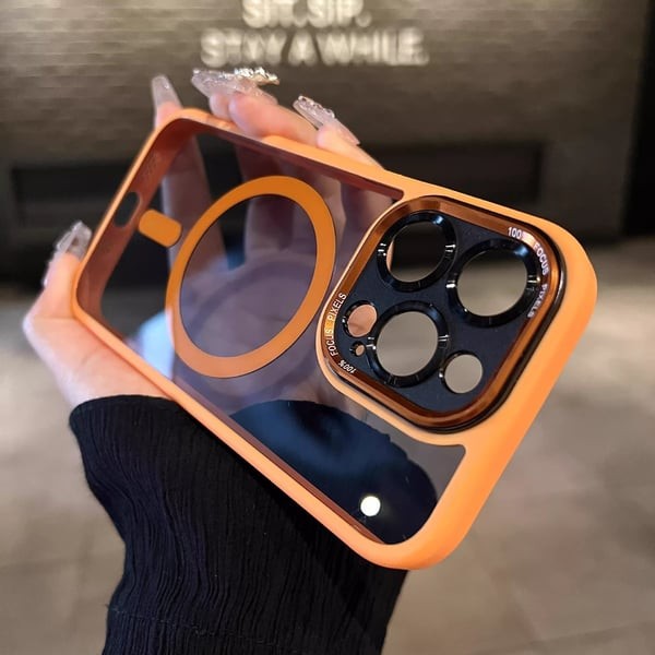 Luxury iPhone Case Shockproof Metal Lens Magnetic