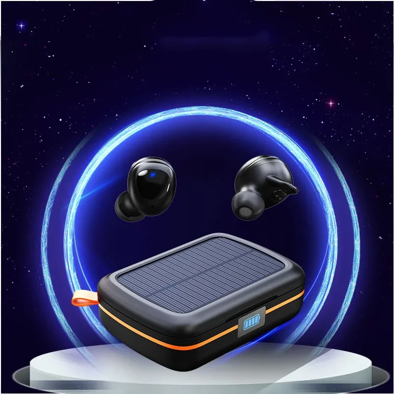 TWS Bluetooth Headphones In-Ear Stereo Sports Solar