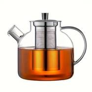 50oz Large Glass Teapot Set with Removable Stainless Steel Infuser Perfect for Tea, Coffee, and Floral Brews