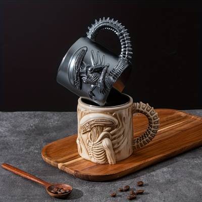 1pc Xenomorph 3D Stainless Steel Mug A Unique Alien-Themed Mug for Coffee Lovers and Sci-Fi Fans