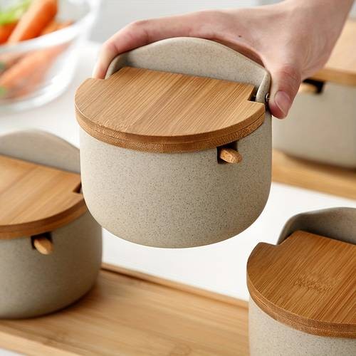 2/3pcs/set Seasoning Pot Set Elegant Ceramic Spice Storage for Your Kitchen