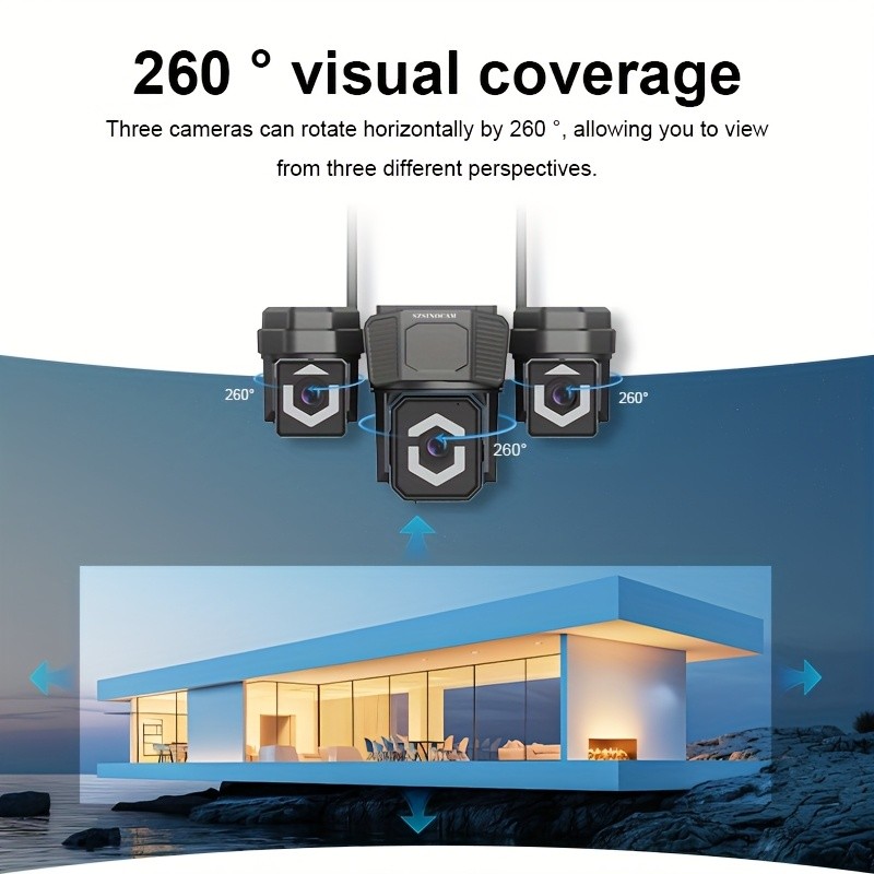 SZSINOCAM Triple Head Security Camera System