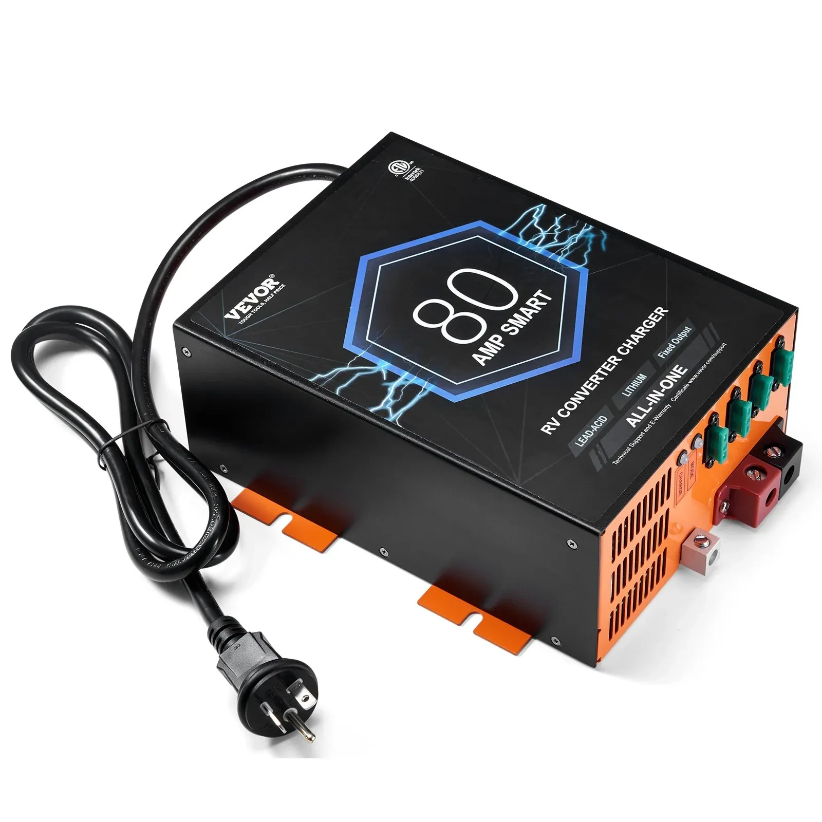 RV Converter 80 Amp 110V AC To 12V DC RV Power Converter Battery Charger