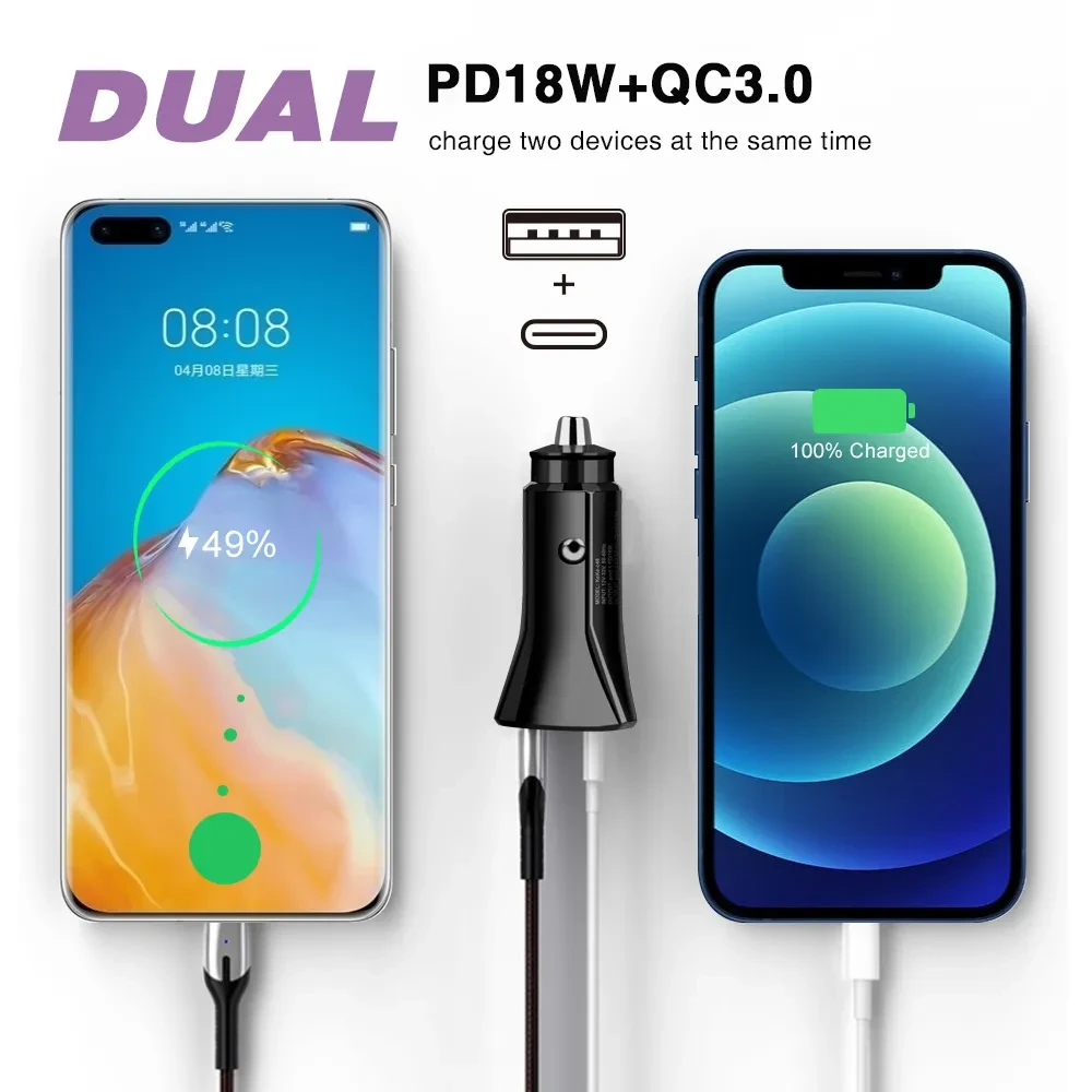 Mini PD12W Vehicle-mounted Mobile Phone Charger